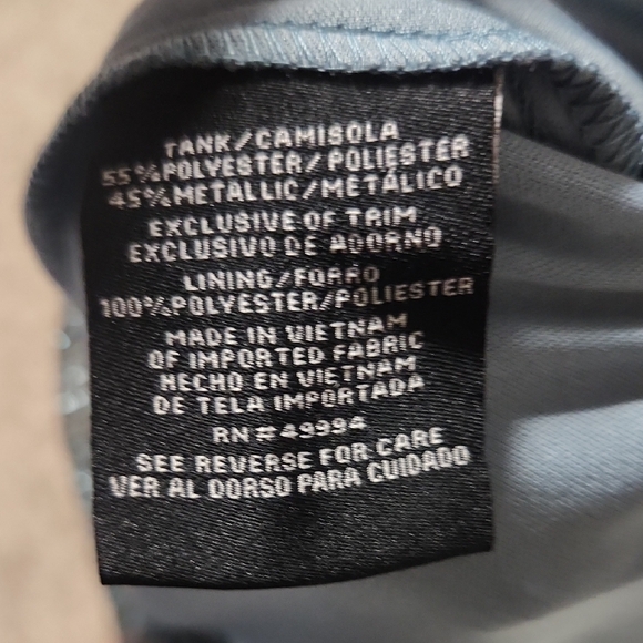 R&M Richards Shimmering Sleeveless Top in Silver - Picture 8 of 8